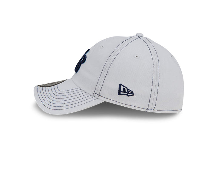 Rays New Era White Navy TB Casual Classic Adjustable Hat