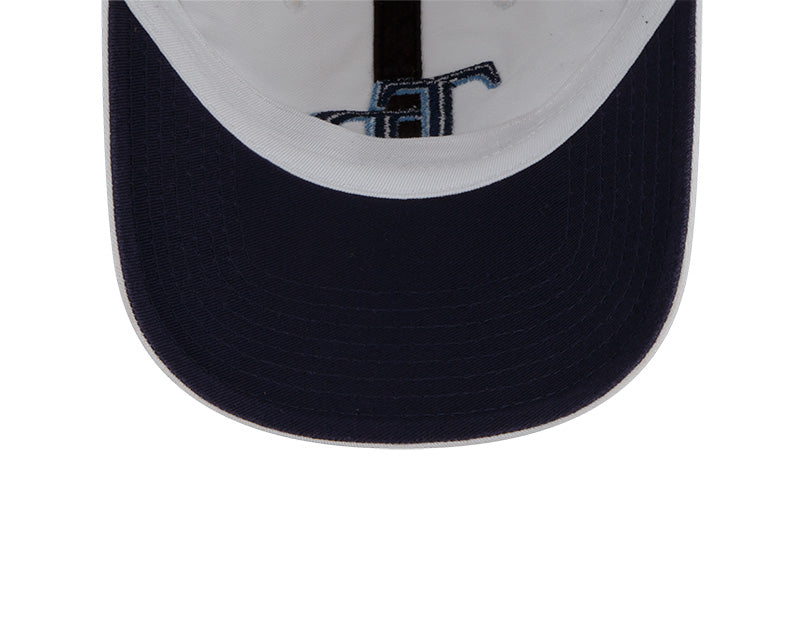 Rays New Era White Navy TB Casual Classic Adjustable Hat