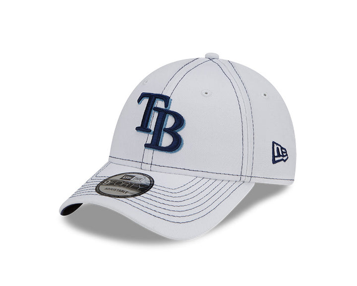 Rays New Era White Navy TB 9Forty Adjustable Hat