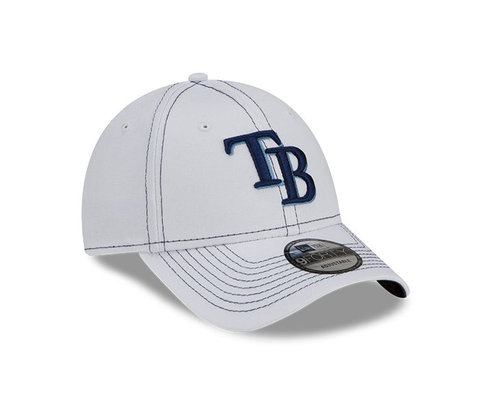 Rays New Era White Navy TB 9Forty Adjustable Hat