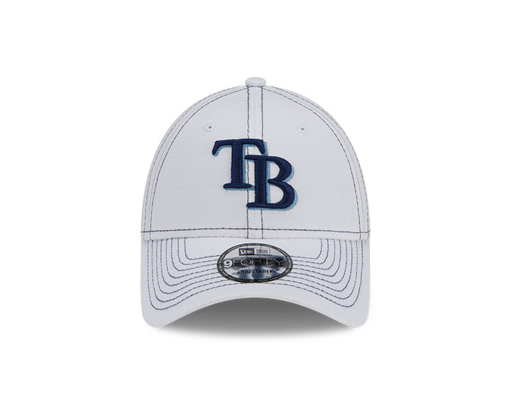 Rays New Era White Navy TB 9Forty Adjustable Hat
