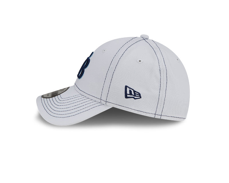 Rays New Era White Navy TB 9Forty Adjustable Hat