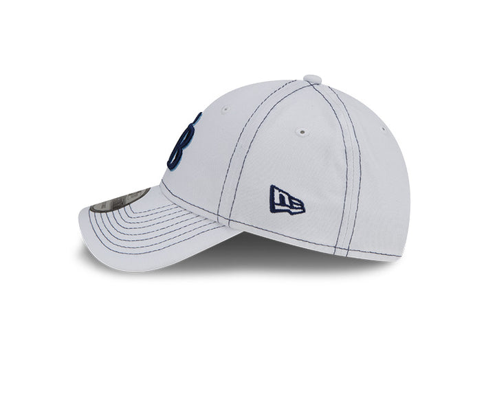 Rays New Era White Navy TB 9Forty Adjustable Hat