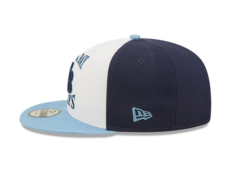 Rays New Era Navy/White/Light Blue TB Retro Sport 9Fifty Snapback Hat