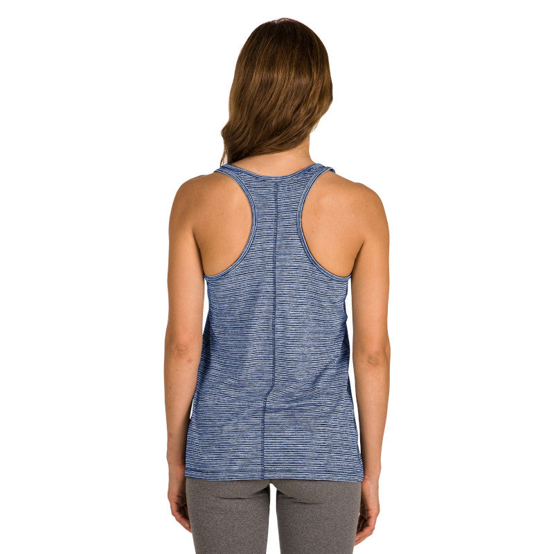 Rays Women's New Era Navy Active Space Dye Racerback Tank Top