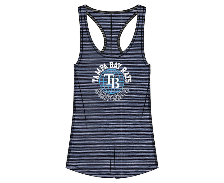 Rays Women's New Era Navy Active Space Dye Racerback Tank Top