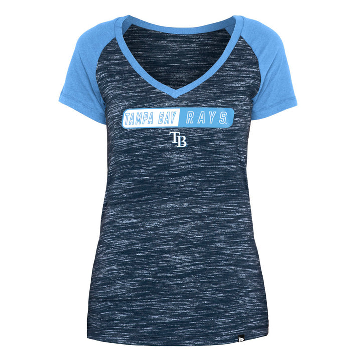 Rays Women's New Era Space Dye V Neck T-Shirt