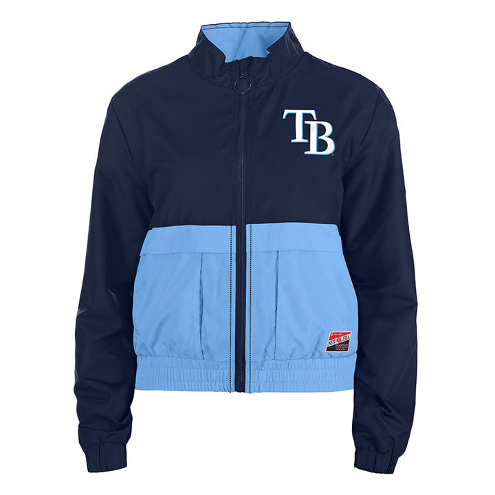 Rays Women's New Era Blue Windbreaker Full Zip Jacket