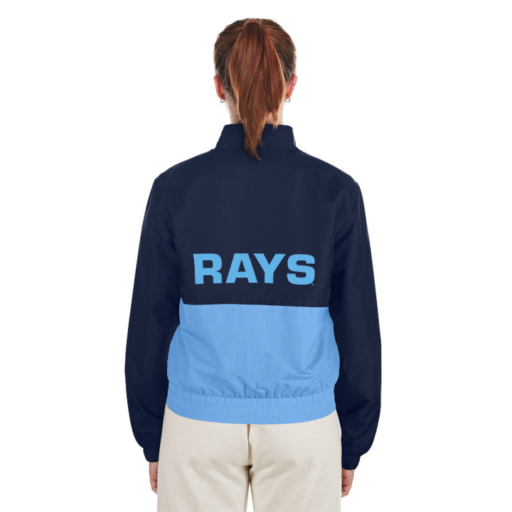 Rays Women's New Era Blue Windbreaker Full Zip Jacket