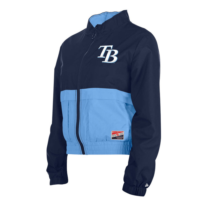 Rays Women's New Era Blue Windbreaker Full Zip Jacket