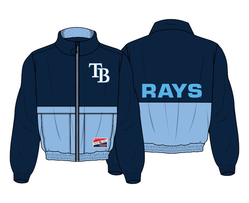 Rays Women's New Era Blue Windbreaker Full Zip Jacket