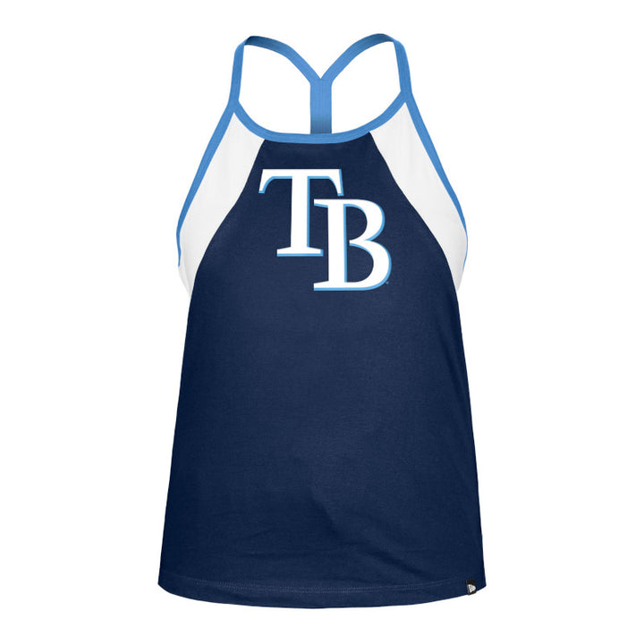 Rays Women's New Era Navy TB Thin Strap Racerback Tank Top