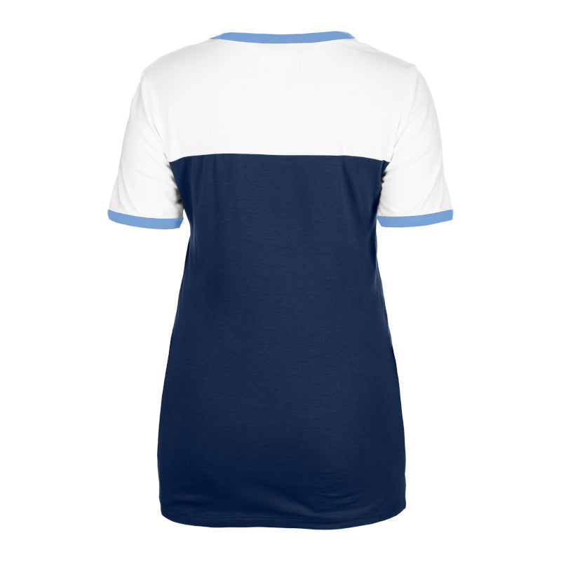 Rays Women's New Era Navy Glitter TB T-Shirt