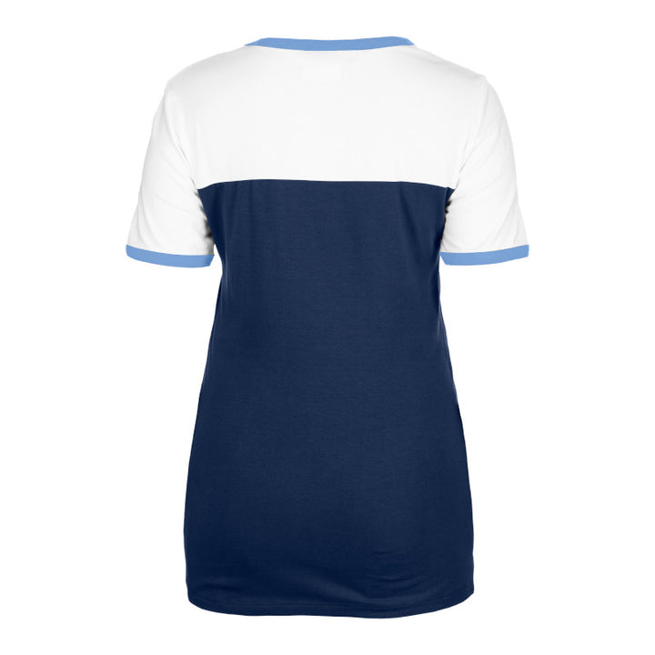 Rays Women's New Era Navy Glitter TB T-Shirt