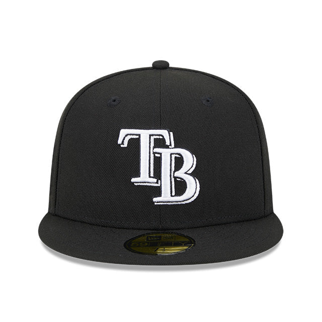Rays New Era Black White TB World Series 2020 Patch 59Fifty Fitted Hat
