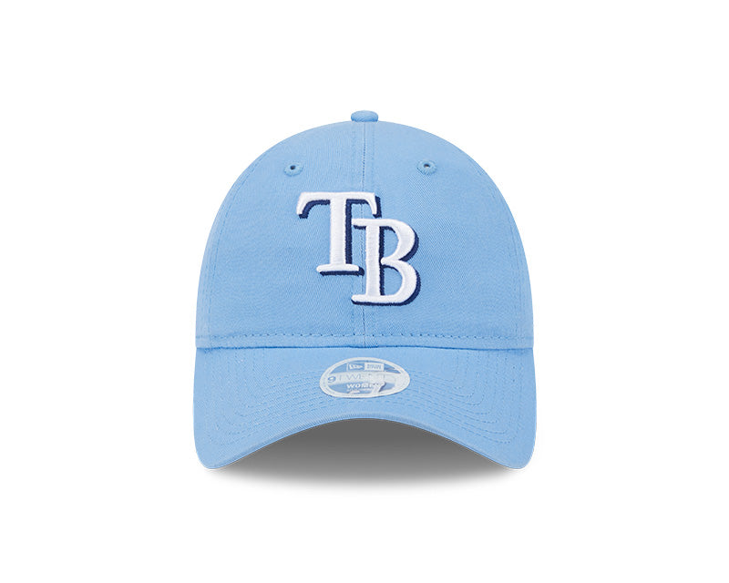 Rays New Era Women's Light Blue TB 9Twenty Adjustable Hat