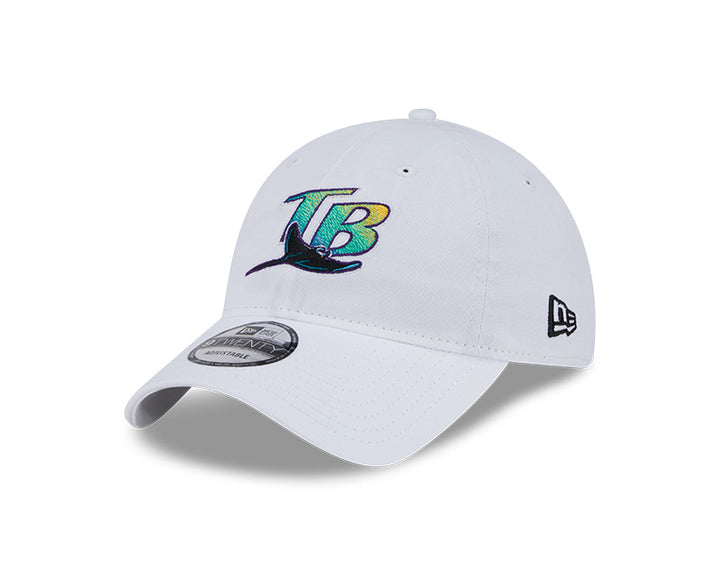 Rays New Era Devil Rays White Coop TB 9Twenty Adjustable Hat