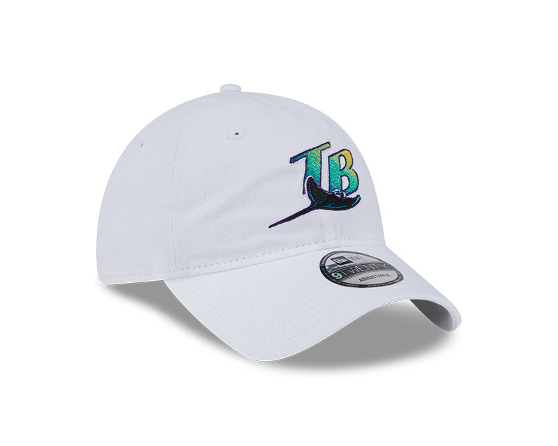 Rays New Era Devil Rays White Coop TB 9Twenty Adjustable Hat