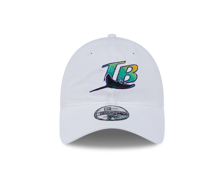 Rays New Era Devil Rays White Coop TB 9Twenty Adjustable Hat