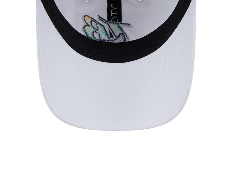 Rays New Era Devil Rays White Coop TB 9Twenty Adjustable Hat