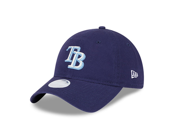 Rays Women's New Era Glitter TB Navy 9Twenty Adjustable Hat
