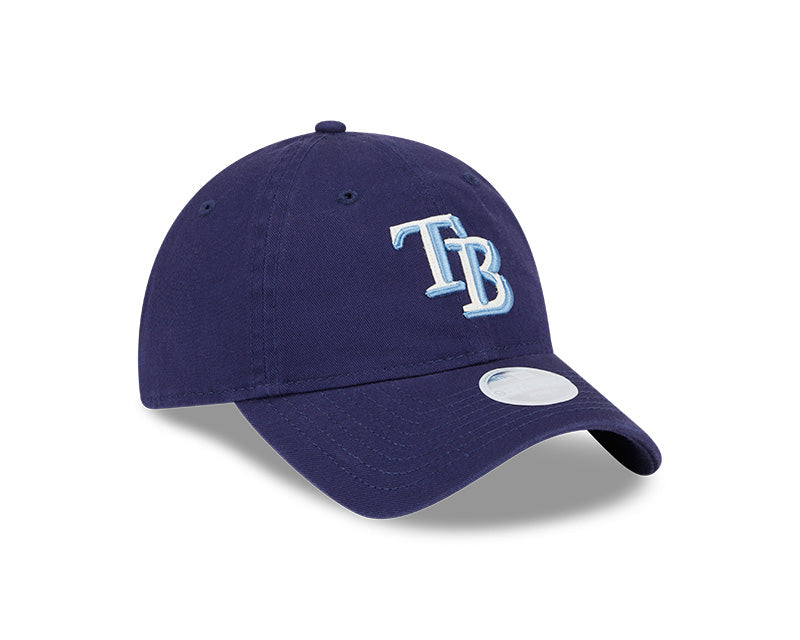 Rays Women's New Era Glitter TB Navy 9Twenty Adjustable Hat