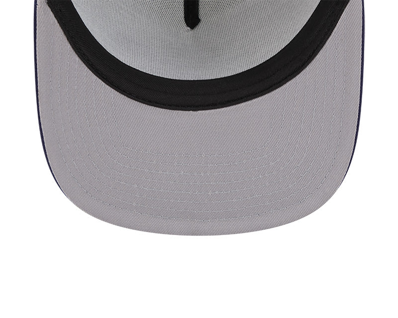 Rays Men's New Era White Navy Court Sport 9Fifty A-Frame Trucker Snapback Hat