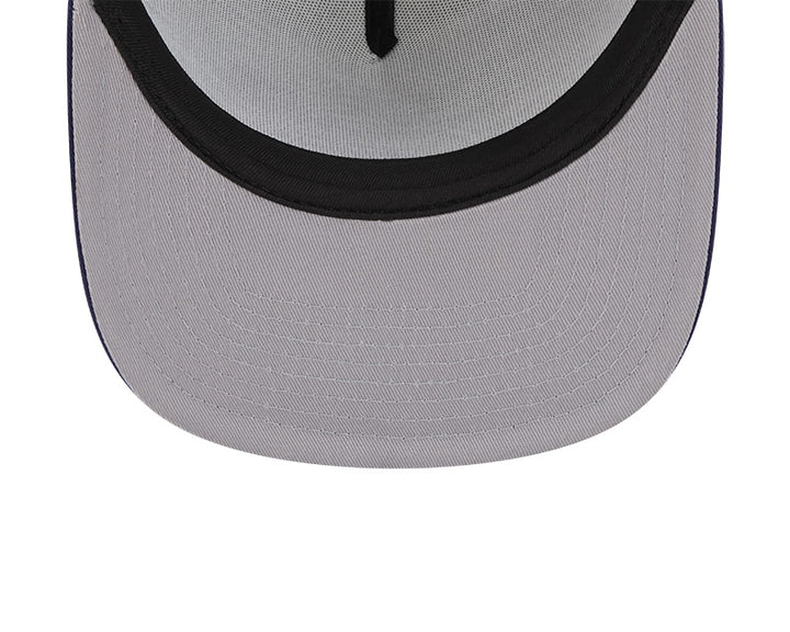 Rays Men's New Era White Navy Court Sport 9Fifty A-Frame Trucker Snapback Hat