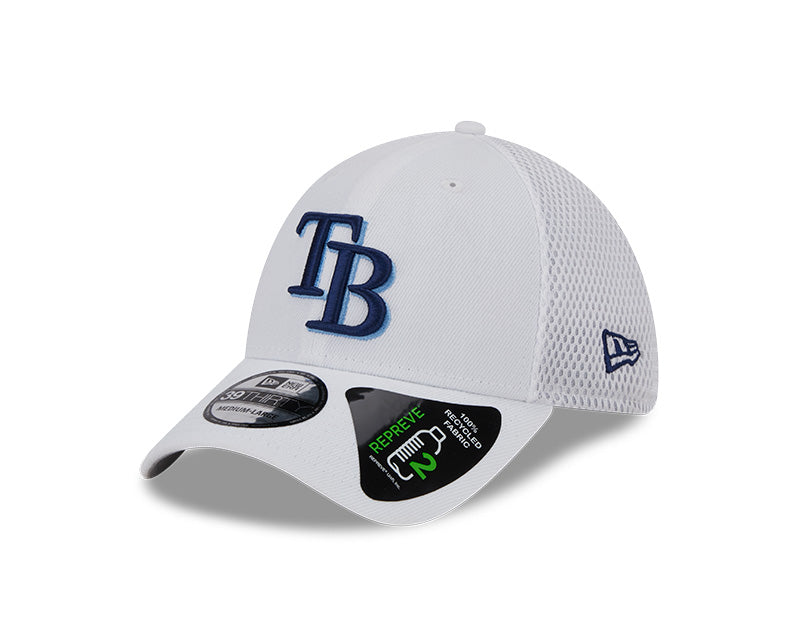 Rays New Era White Gameday TB Mesh 39Thirty Hat