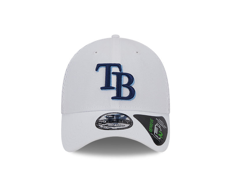 Rays New Era White Gameday TB Mesh 39Thirty Hat