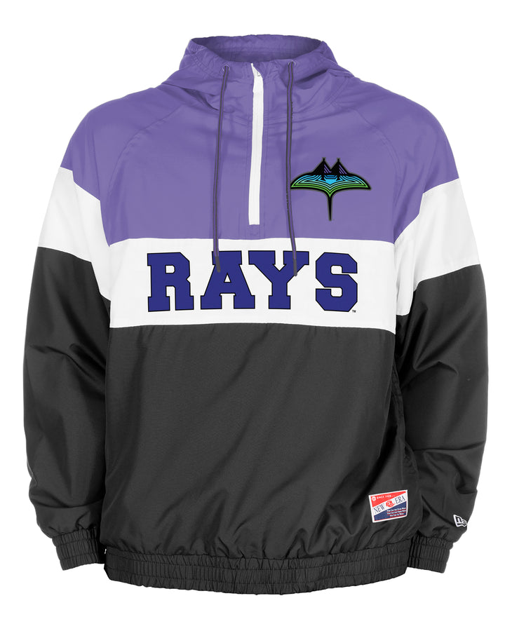 Rays Men's New Era Purple Black City Connect Skyray Windbreaker Jacket