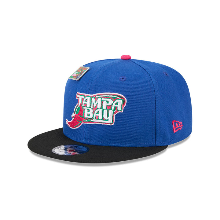 Rays New Era Blue Black Big League Chew Watermelon 9Fifty Snapback Hat