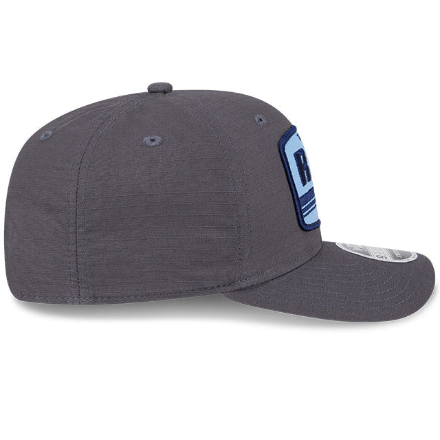 Rays New Era Grey TB Patch 9SEVENTY Stretch-Snap Hat