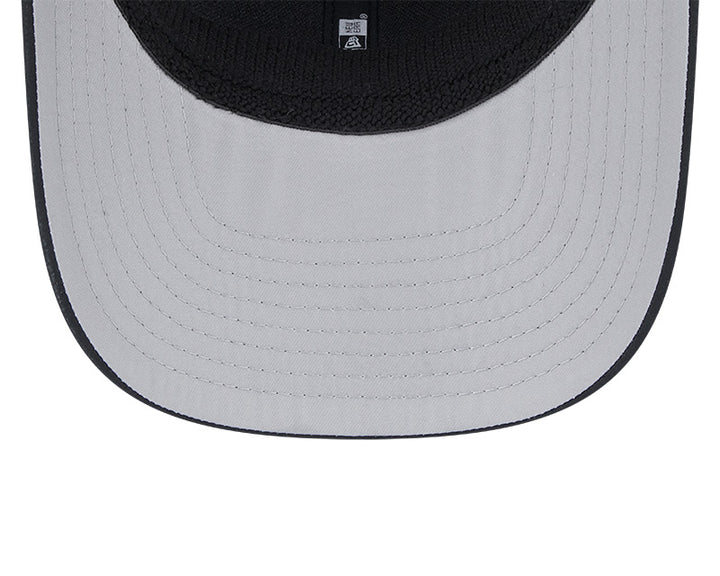 Rays New Era Black TB Stripes 9SEVENTY Stretch-Snap Trucker Hat