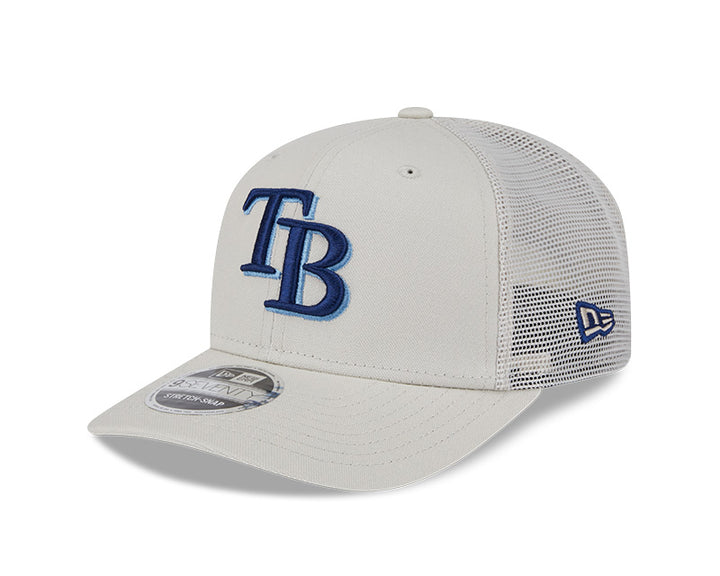 Rays New Era Canvas Tan TB 9SEVENTY Stretch-Snap Trucker Hat