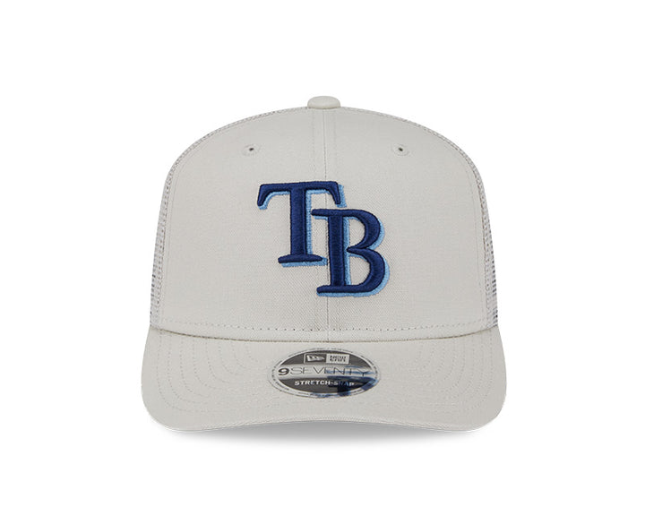 Rays New Era Canvas Tan TB 9SEVENTY Stretch-Snap Trucker Hat