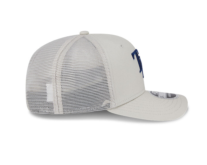 Rays New Era Canvas Tan TB 9SEVENTY Stretch-Snap Trucker Hat