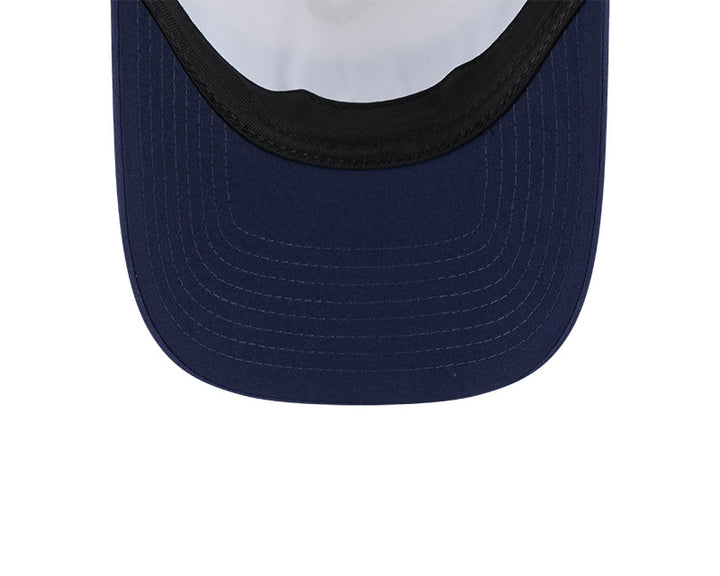 Rays New Era Navy White Striped 9Forty A-Frame Snapback Trucker Hat