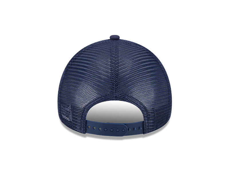 Rays New Era Navy Burst Trucker 9Forty A-Frame Hat
