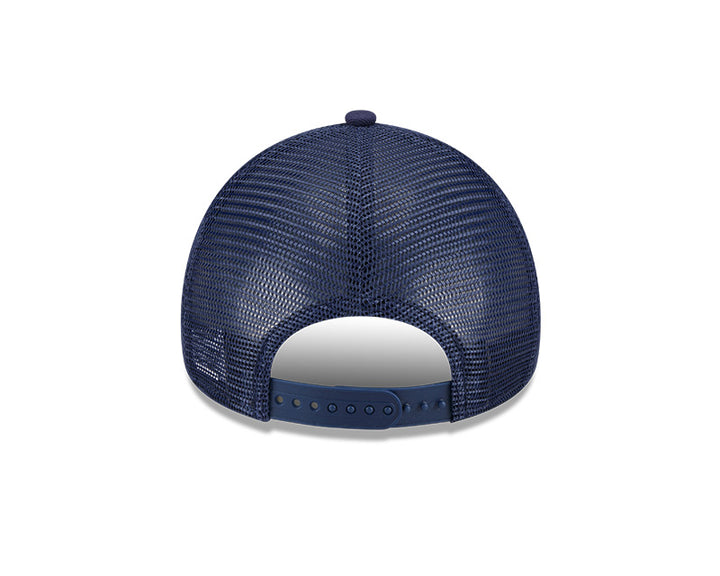 Rays New Era Navy Burst Trucker 9Forty A-Frame Hat