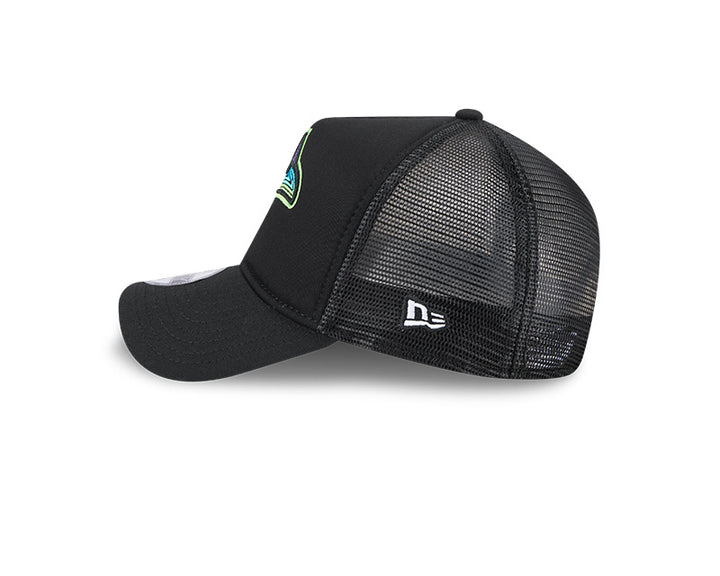 Rays New Era Black City Connect Skyray AFrame Trucker 9Forty Hat