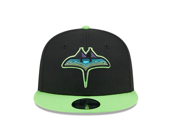 Rays New Era Black Green City Connect Skyray 9Fifty Snapback Hat