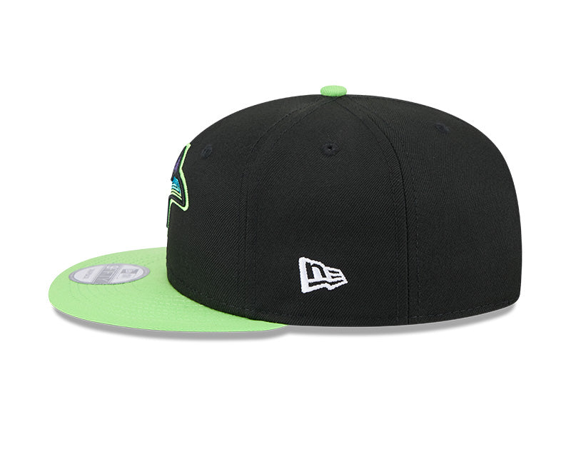 Rays New Era Black Green City Connect Skyray 9Fifty Snapback Hat