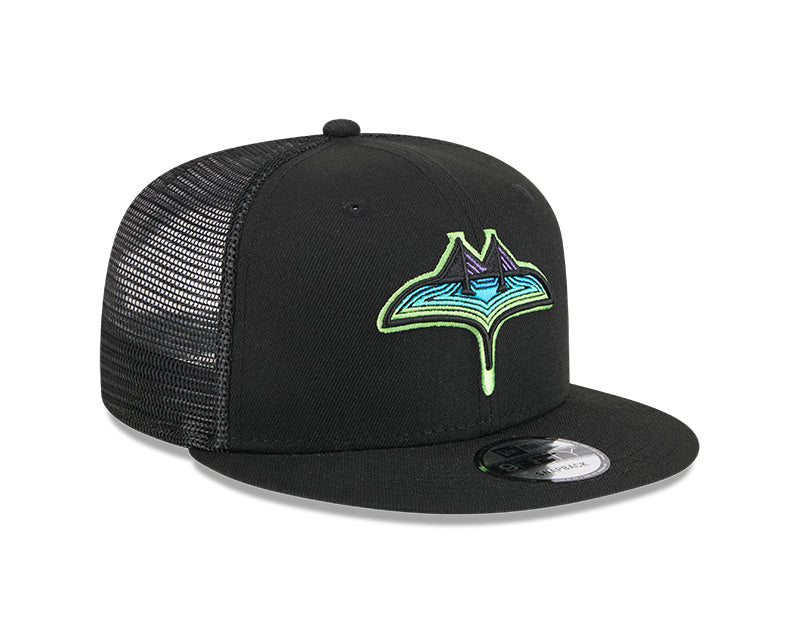 Rays New Era Black City Connect Skyray 9Fifty Snapback Hat
