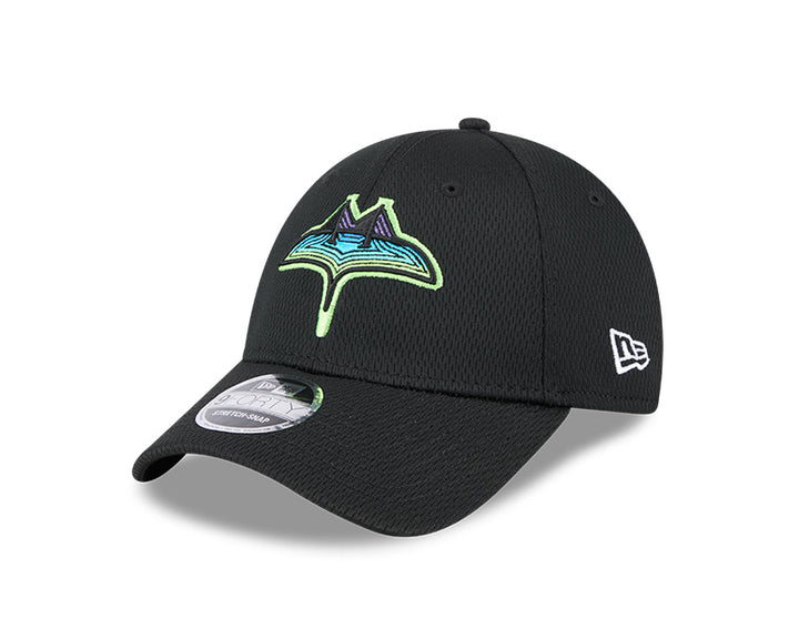 Rays New Era City Connect Black Skyray 9FORTY Stretch-Snap Hat