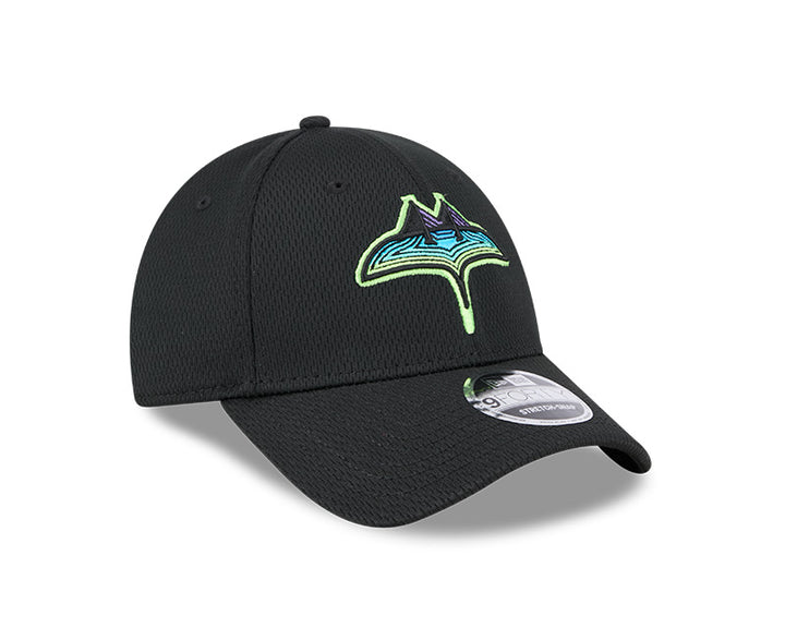 Rays New Era City Connect Black Skyray 9FORTY Stretch-Snap Hat