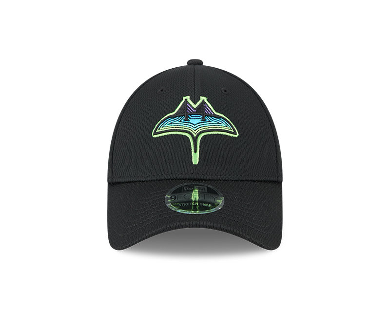 Rays New Era City Connect Black Skyray 9FORTY Stretch-Snap Hat