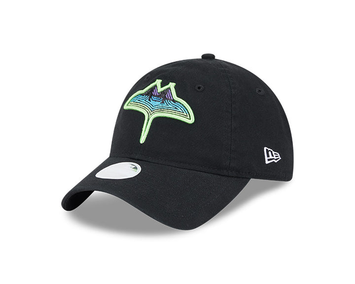 Rays Women's New Era Black Glitter City Connect 9Twenty Adjustable Hat