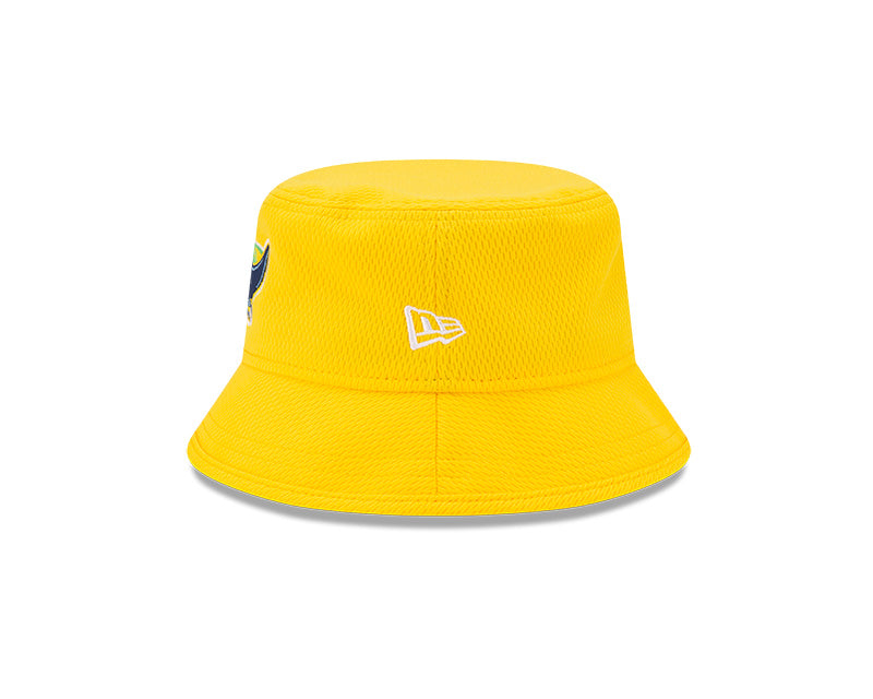 Rays Youth Kids New Era Yellow Alt Logo Bucket Hat
