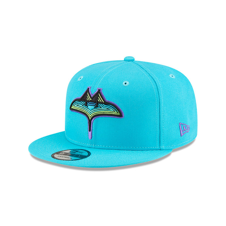 Rays New Era Aqua Blue City Connect Skyray Tampa Bay 9Fifty Snapback Hat